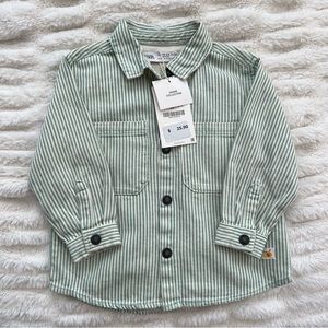 ZARA Striped Denim Shirt (size 12-18M)